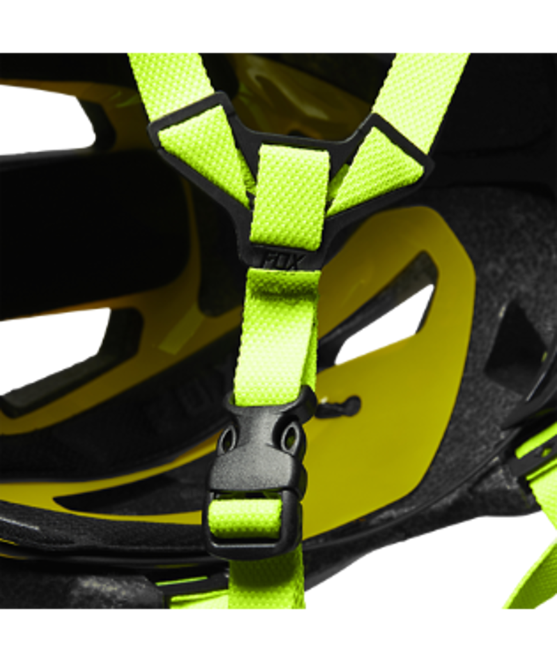 Fox Youth Mainframe Helmet in Fluorescent Yellow -5
